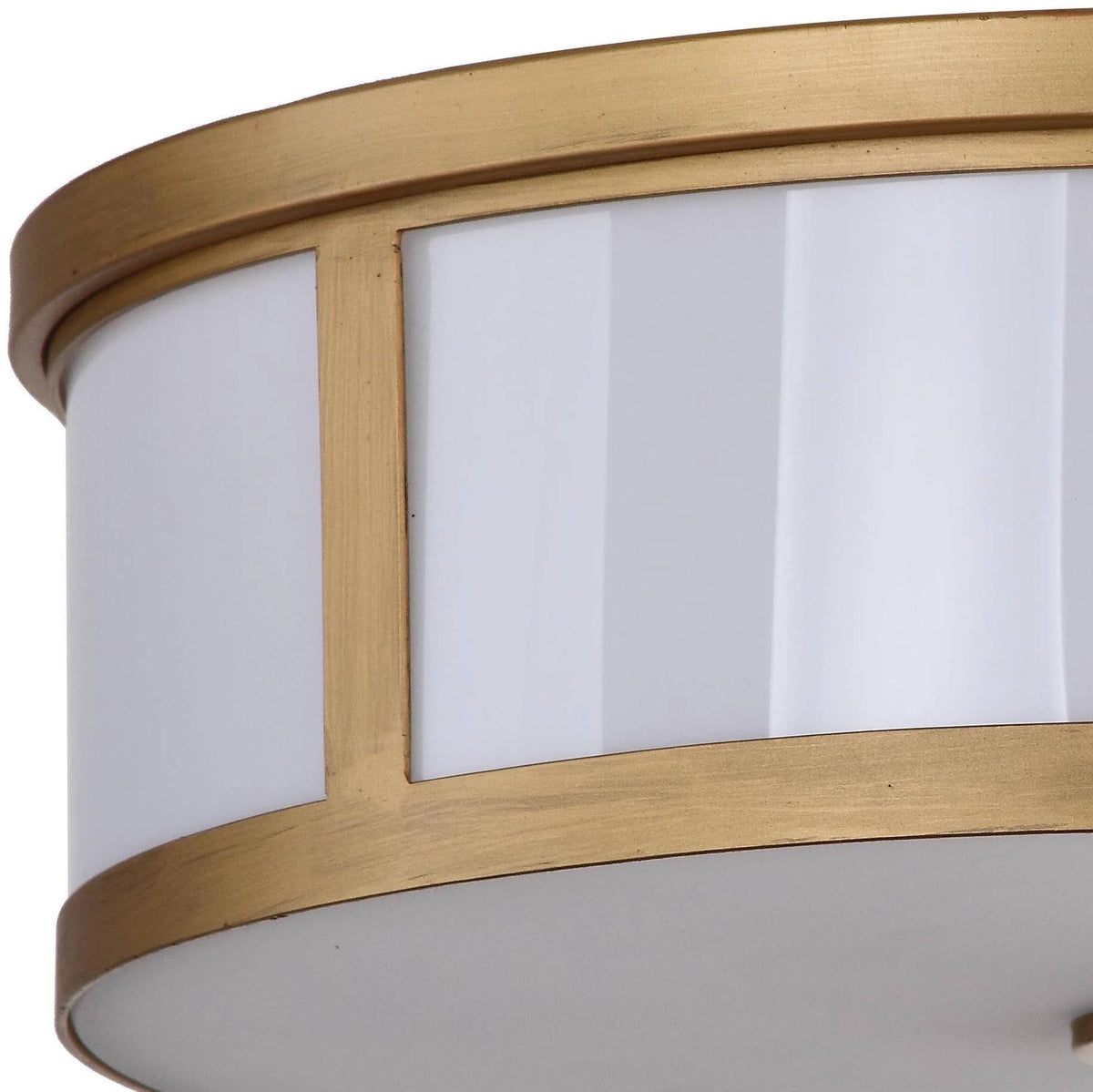 Antique Gold 2-Light Drum Flush Mount E866