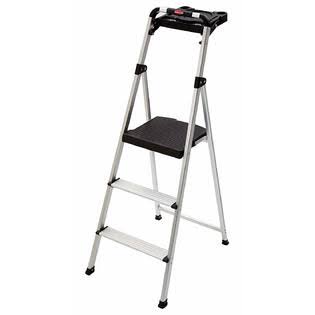 3-Step Aluminum Step Stool with Project Tray W7087