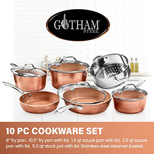 Hammered Pots, Pans and Frying Pan Set Q630