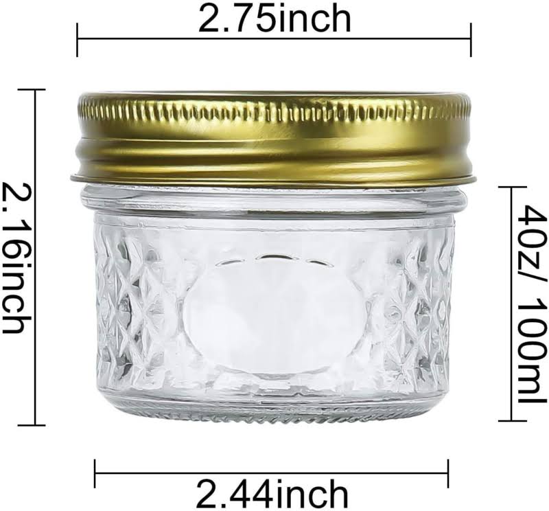 4oz Glass Jars with Lids J437