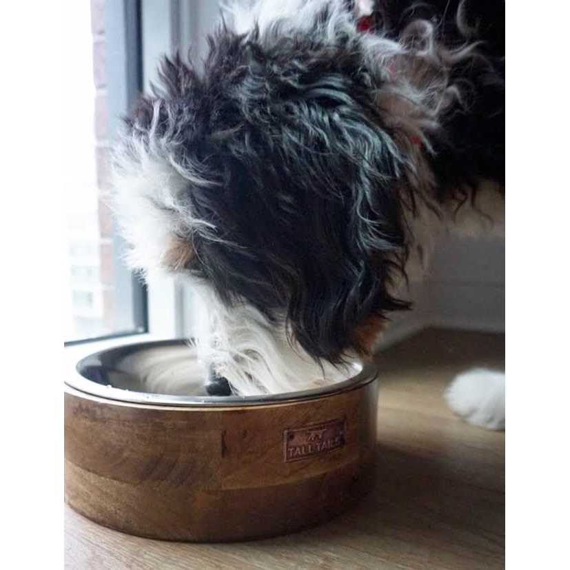 Wood Dog Bowl V391