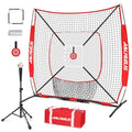 Baseball Softball Practice Net with Batting Tee and Bow Frame H146