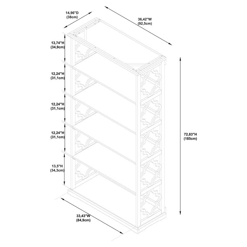 White Bookcase S75077