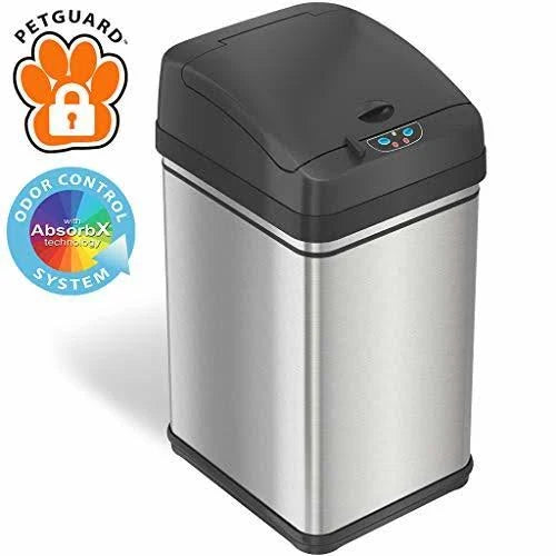 8 Gallon Sensor Trash Can with Odor Filter T1708