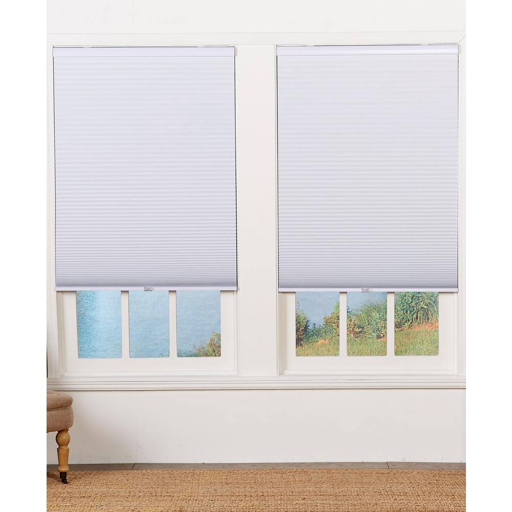 White Cordless Blackout Cellular Shade - 34.5 in. W x 84 in. L P267617