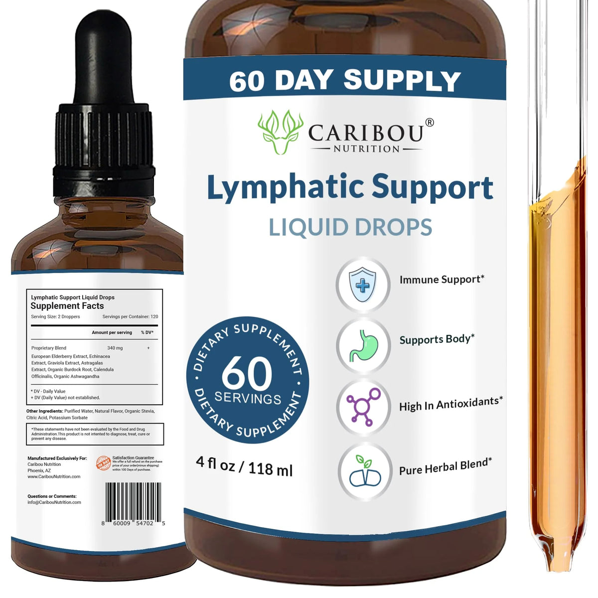 Lymphatic Drainage Drops with Elderberry and Echinacea B2799
