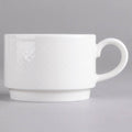 White 6 oz Porcelain Stackable Cup L11456