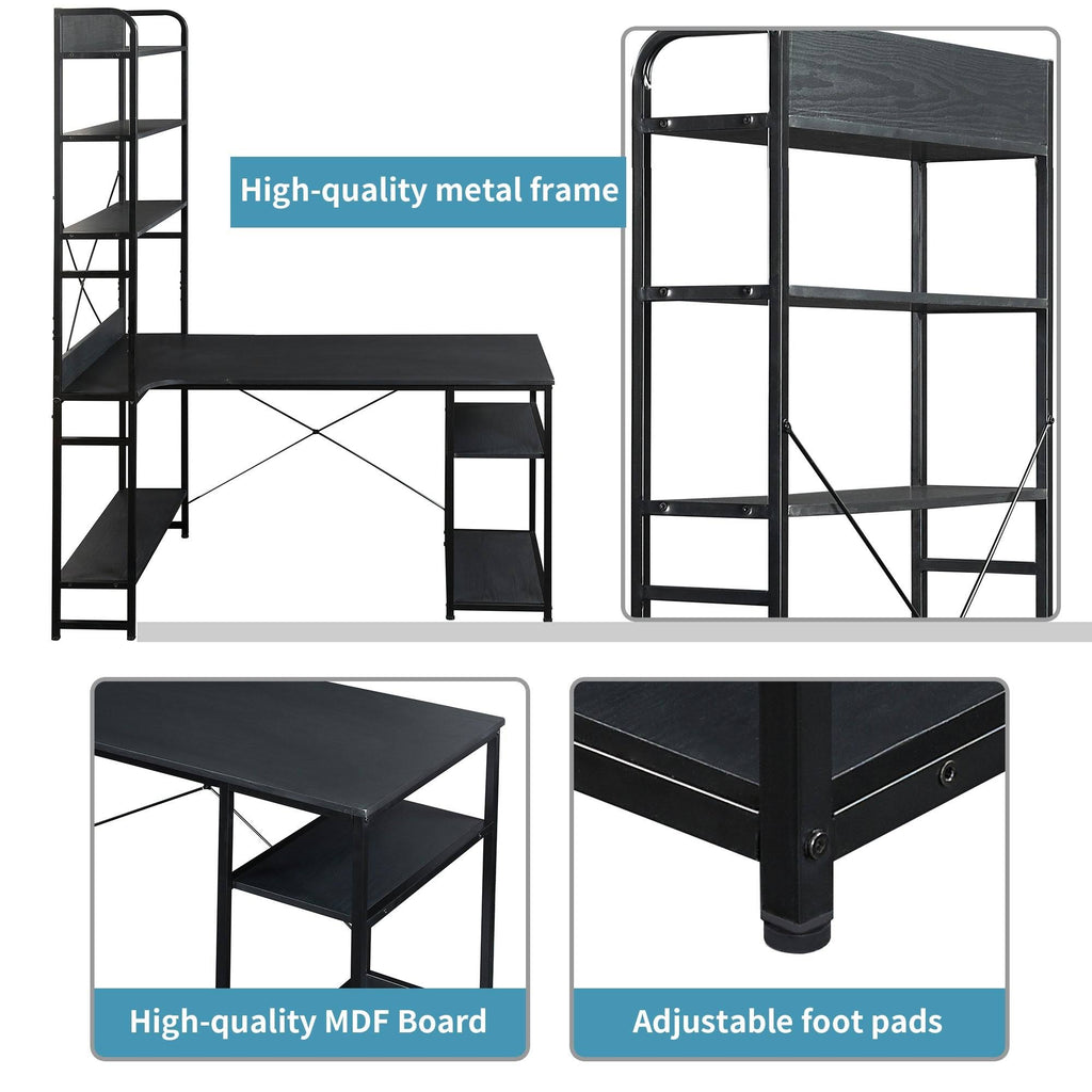 Tiger 5-Tier Open Bookshelf Desk N12823
