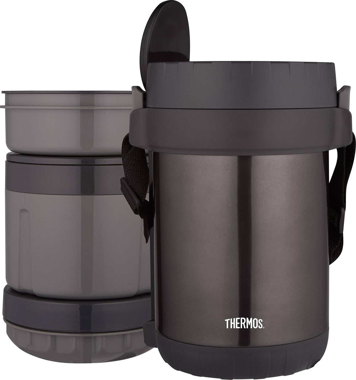 Vacuum Insulated Stainless Steel Meal Carrier with Spoon T740516