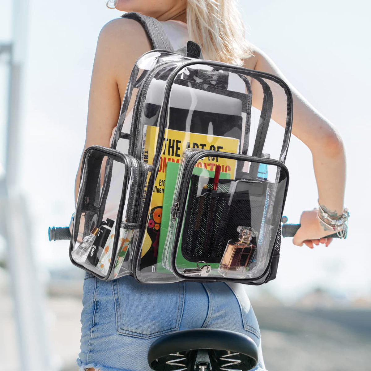 Clear Backpack with Reinforced Strap H21927