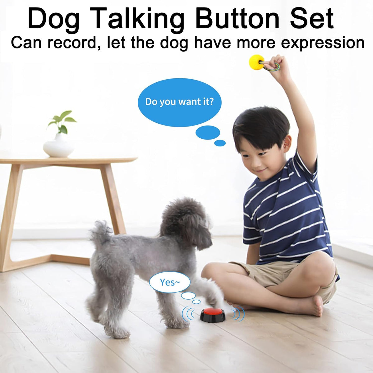 5 pcs Voice Recordable Dog Training Buttons B39614