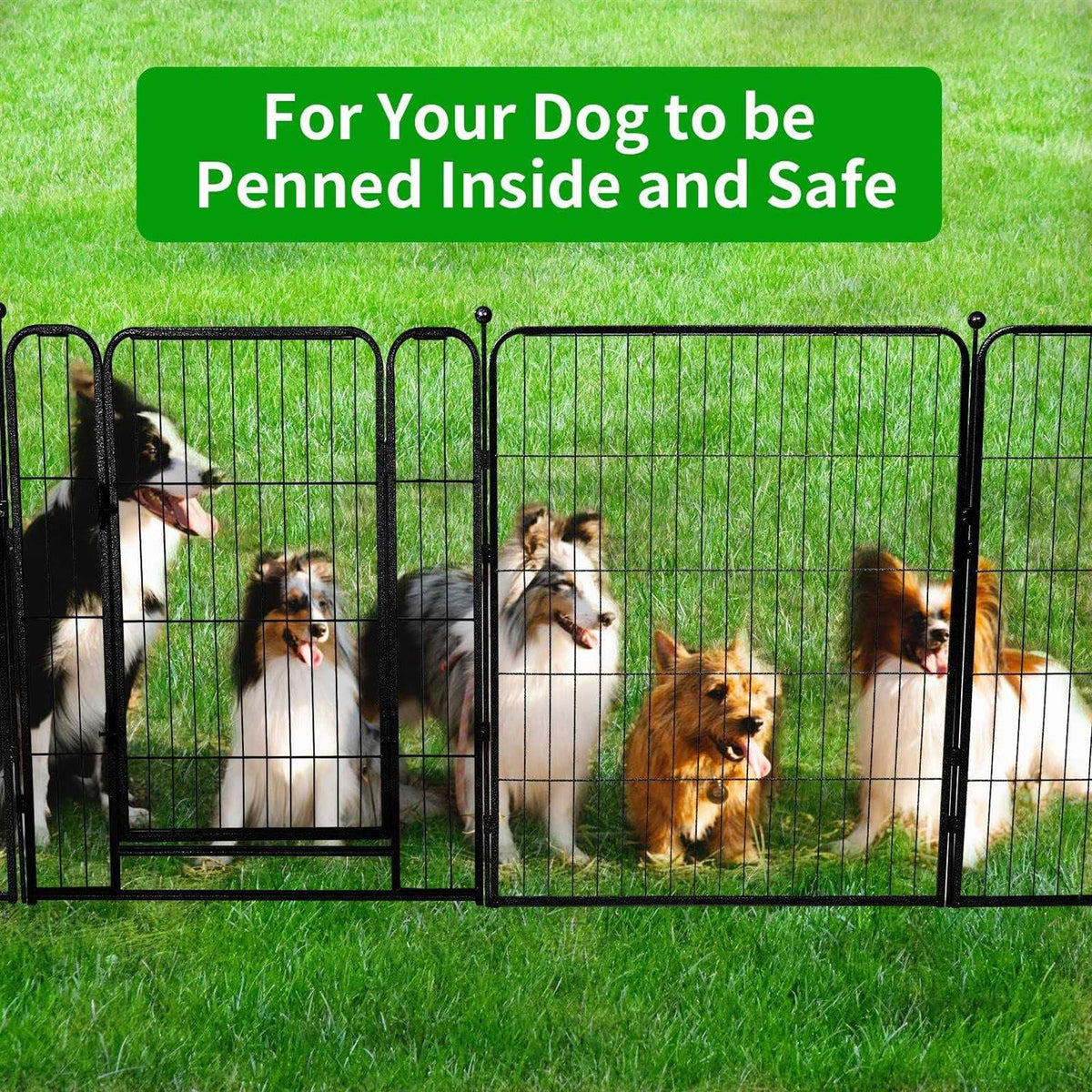 Heavy Duty Anti-Rust Dog Playpen with Doors A223