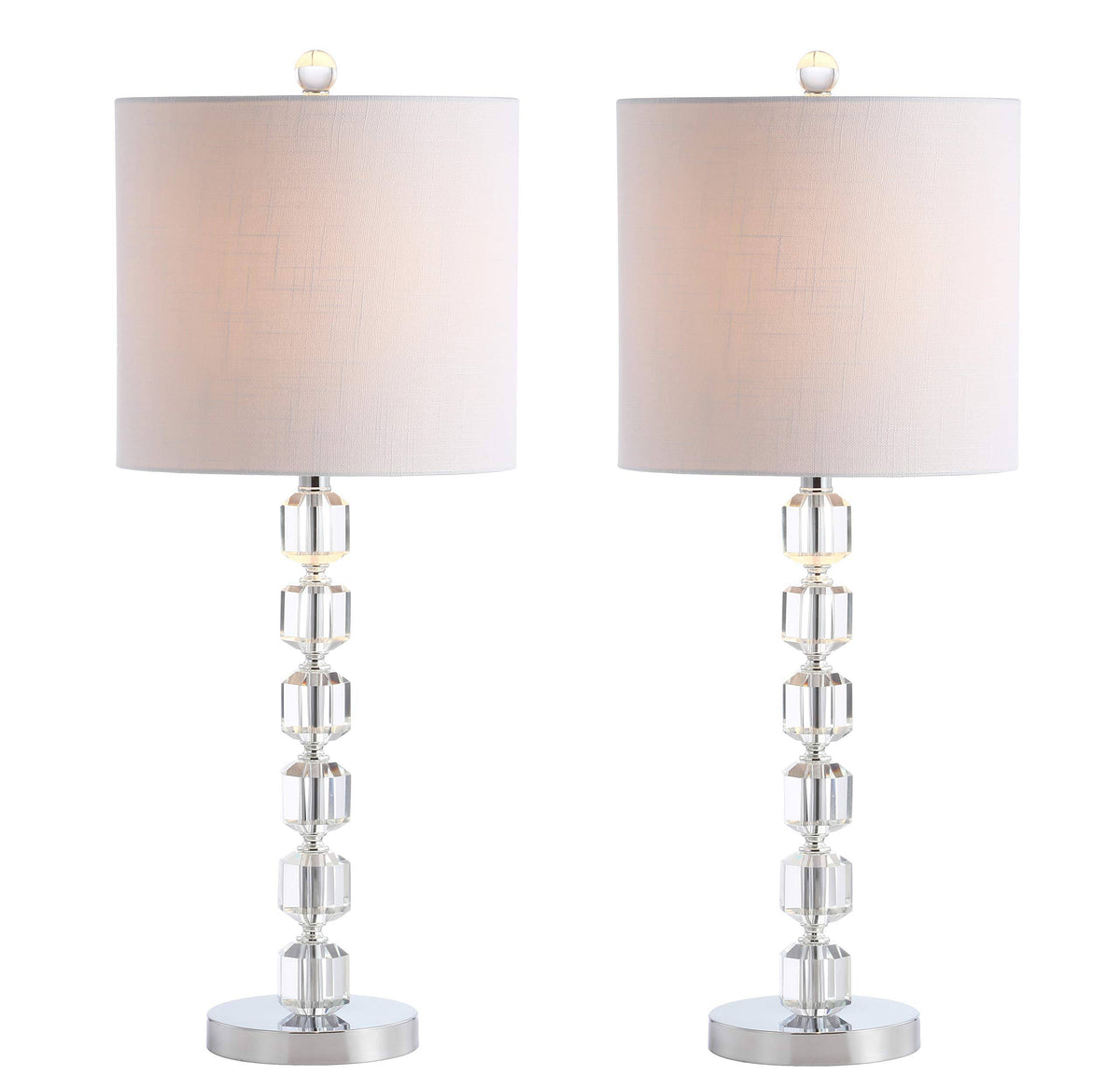 27.5 in. Chrome/Clear LED Table Lamp P319