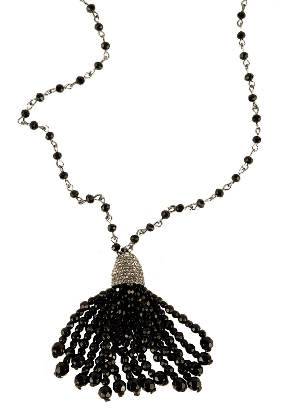 Jeweled Tassel Pendants Necklace Y7766