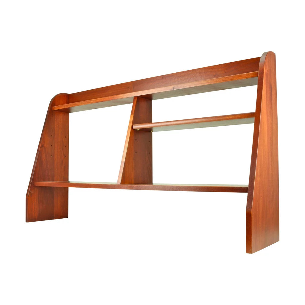 Cherry Stain Hardwood Computer Desk Shelf V507669