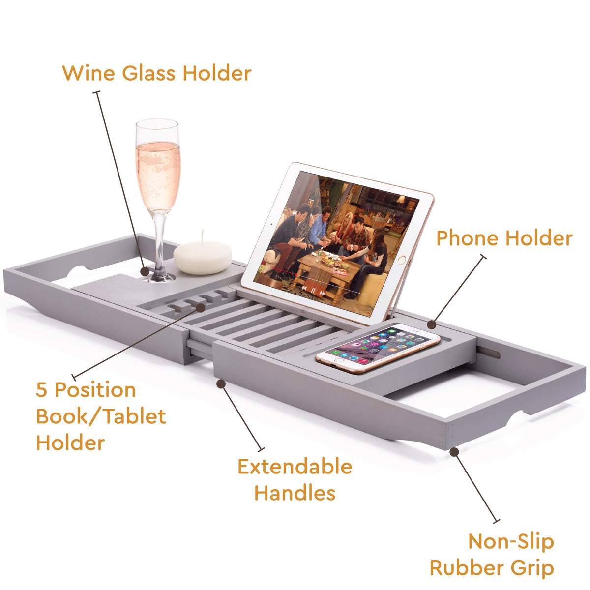 Bathtub Caddy with Extendable Sides Z75235