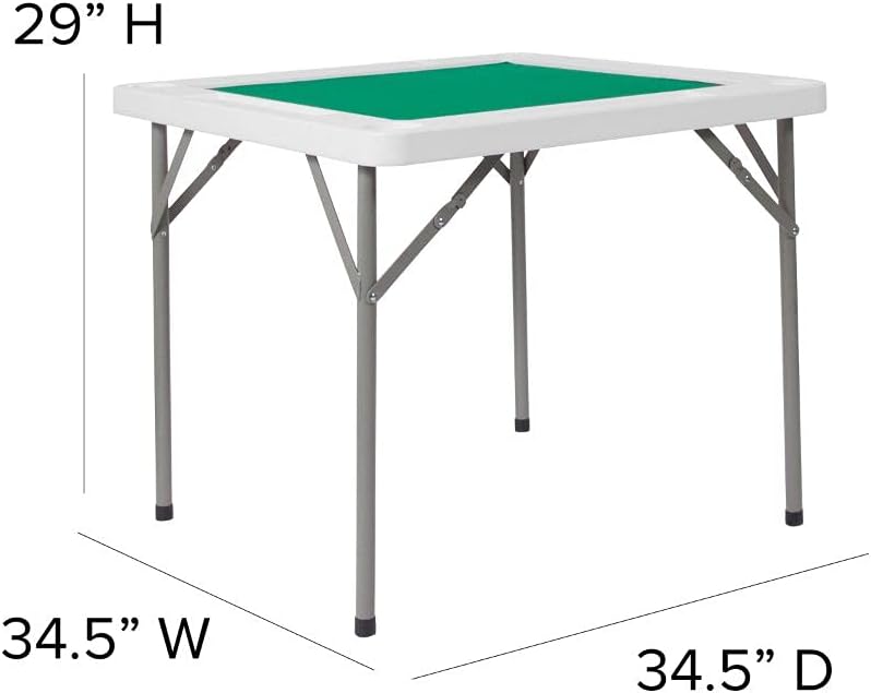 Green 4-Player Folding Card Game Table with Cup Holders A50808