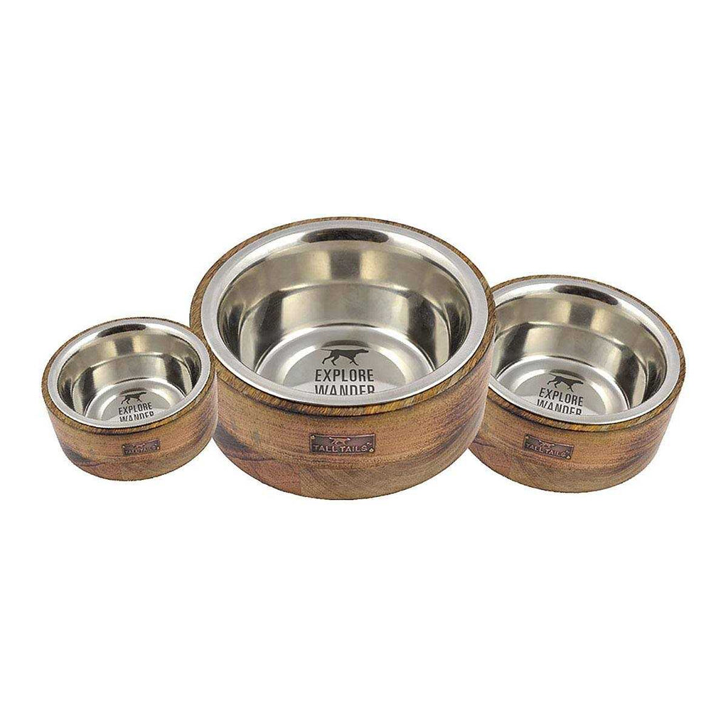 Wood Dog Bowl V391