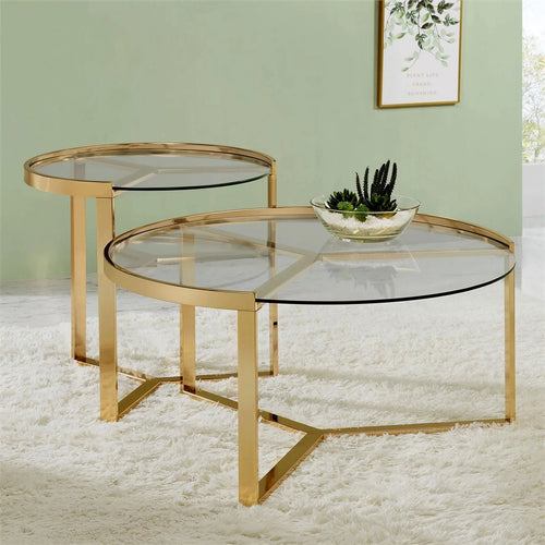2-piece Metal Round Nesting Table S8136