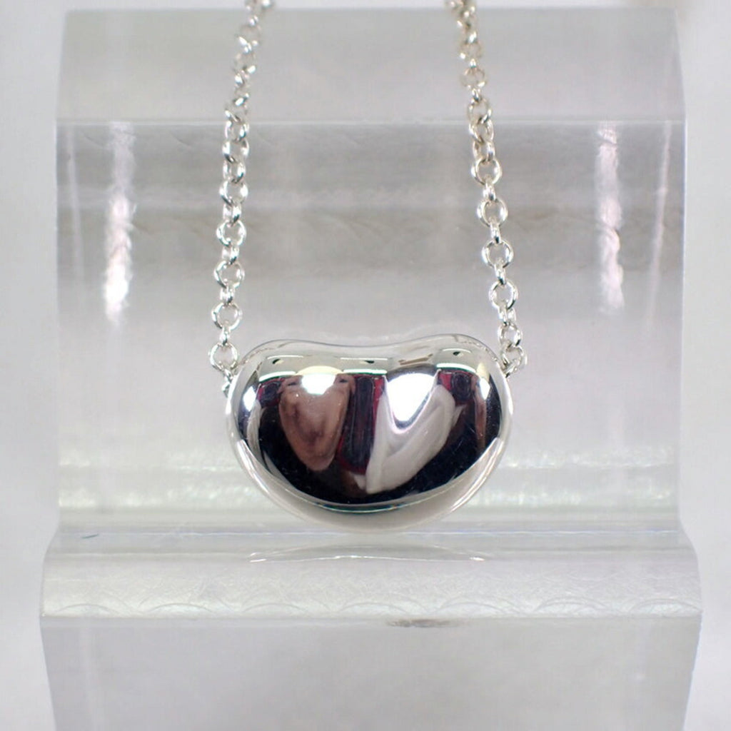 925 bean pendant necklace K77578