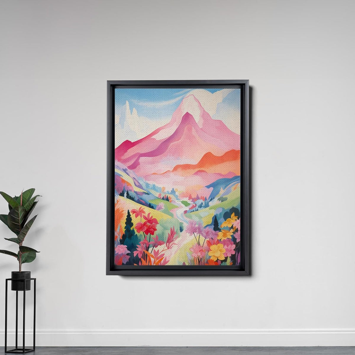 Abstract Mountain Wall Art Canvas Print A756
