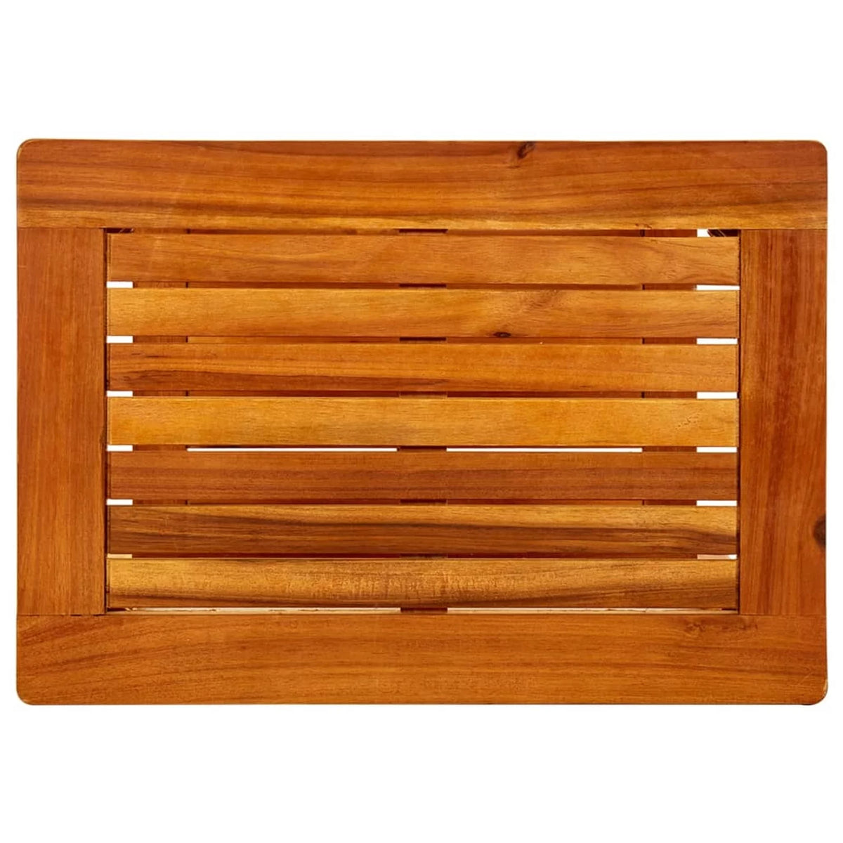Coffee Table with Storage Shelf Slatted Tabletop L4205