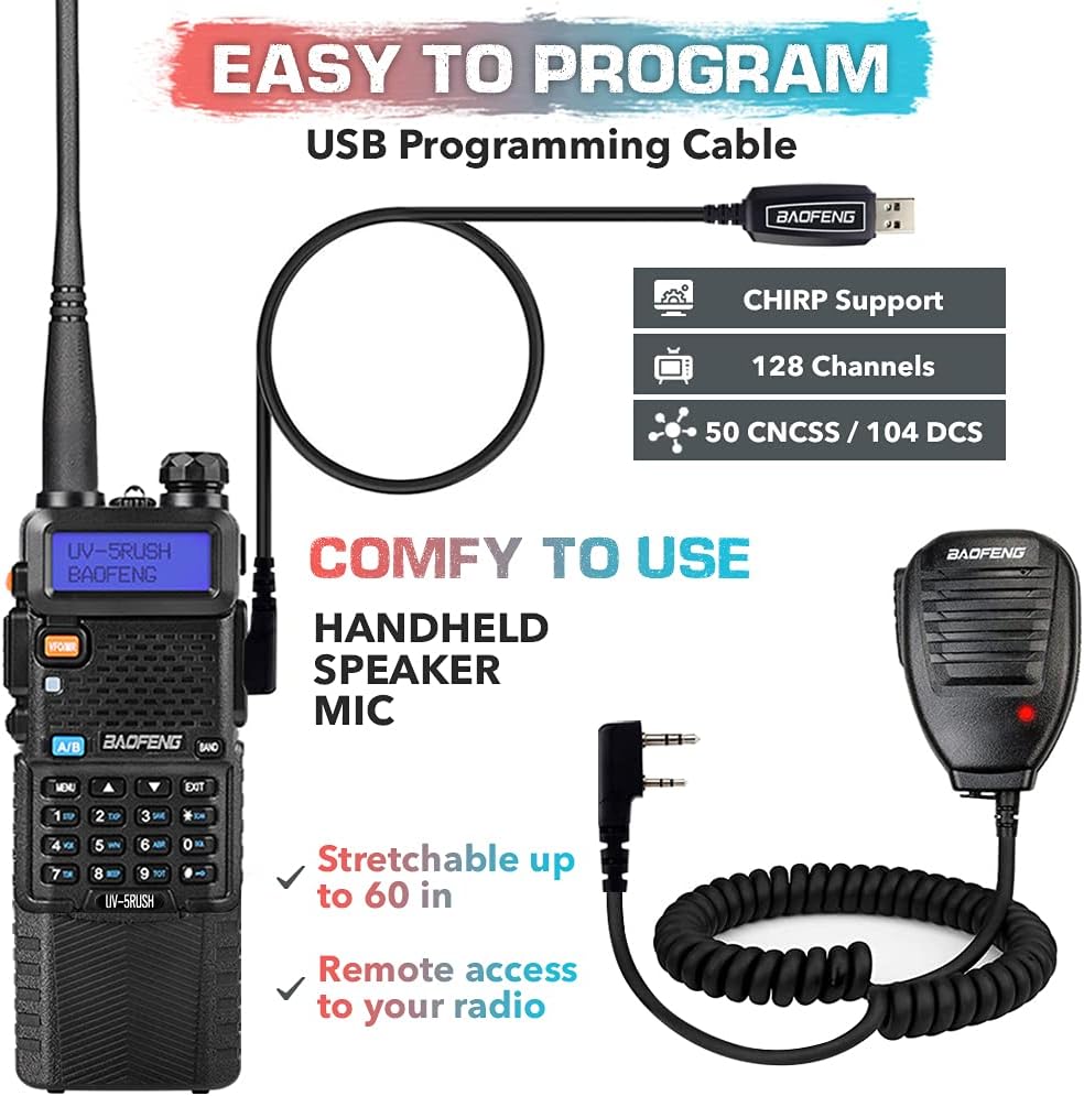 8W Two Way Radio with 3800mAh and 2800mAh Batteries O949