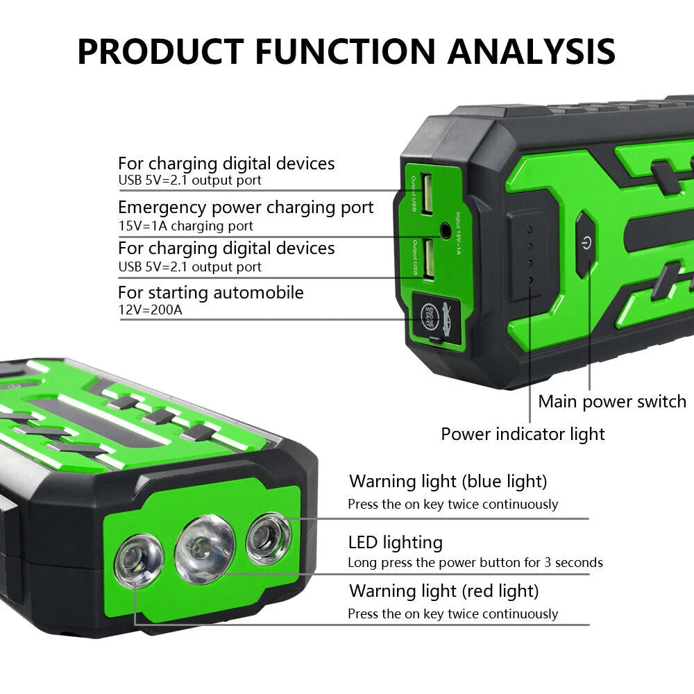 12V Car Jump Starter Power Bank 600A O302