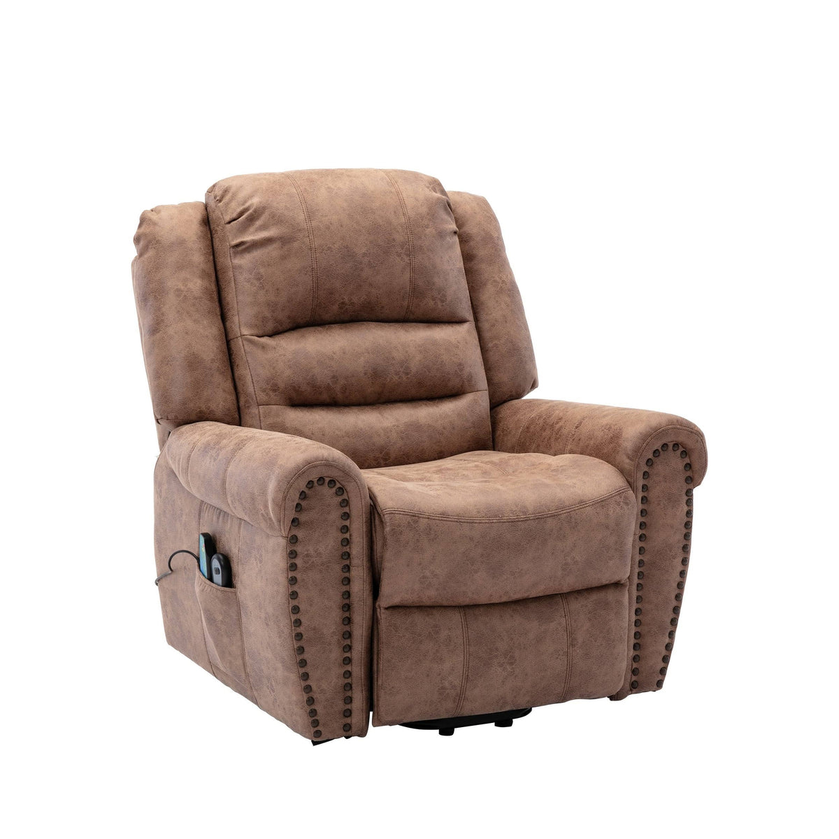 Dark Brown Power Lift Recliner with Massage W526