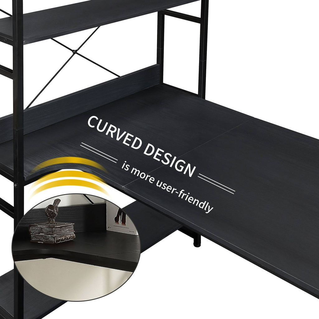 Tiger 5-Tier Open Bookshelf Desk N12823