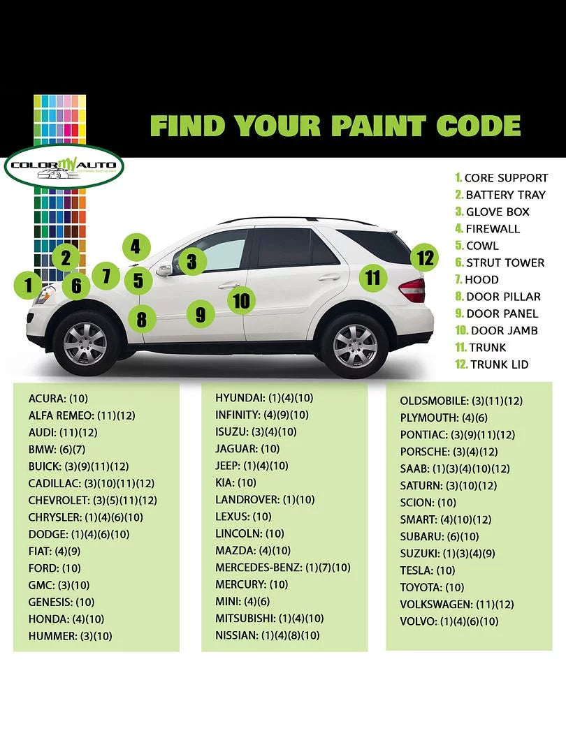 Aspen Green Metallic Base Coat Automotive Paint Aerosol L506410