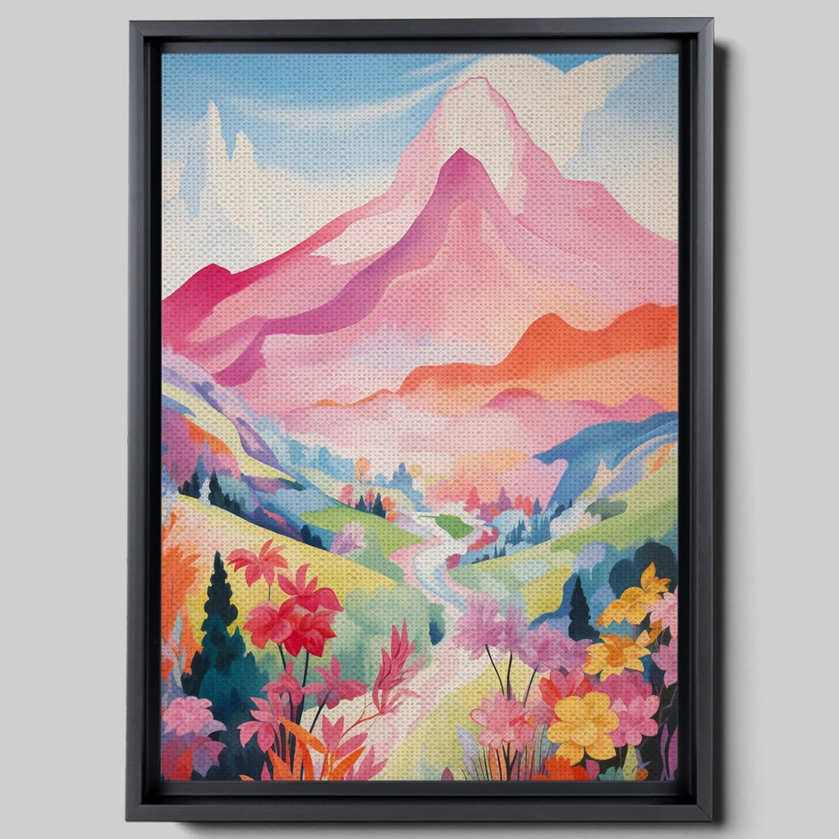 Abstract Mountain Wall Art Canvas Print A756