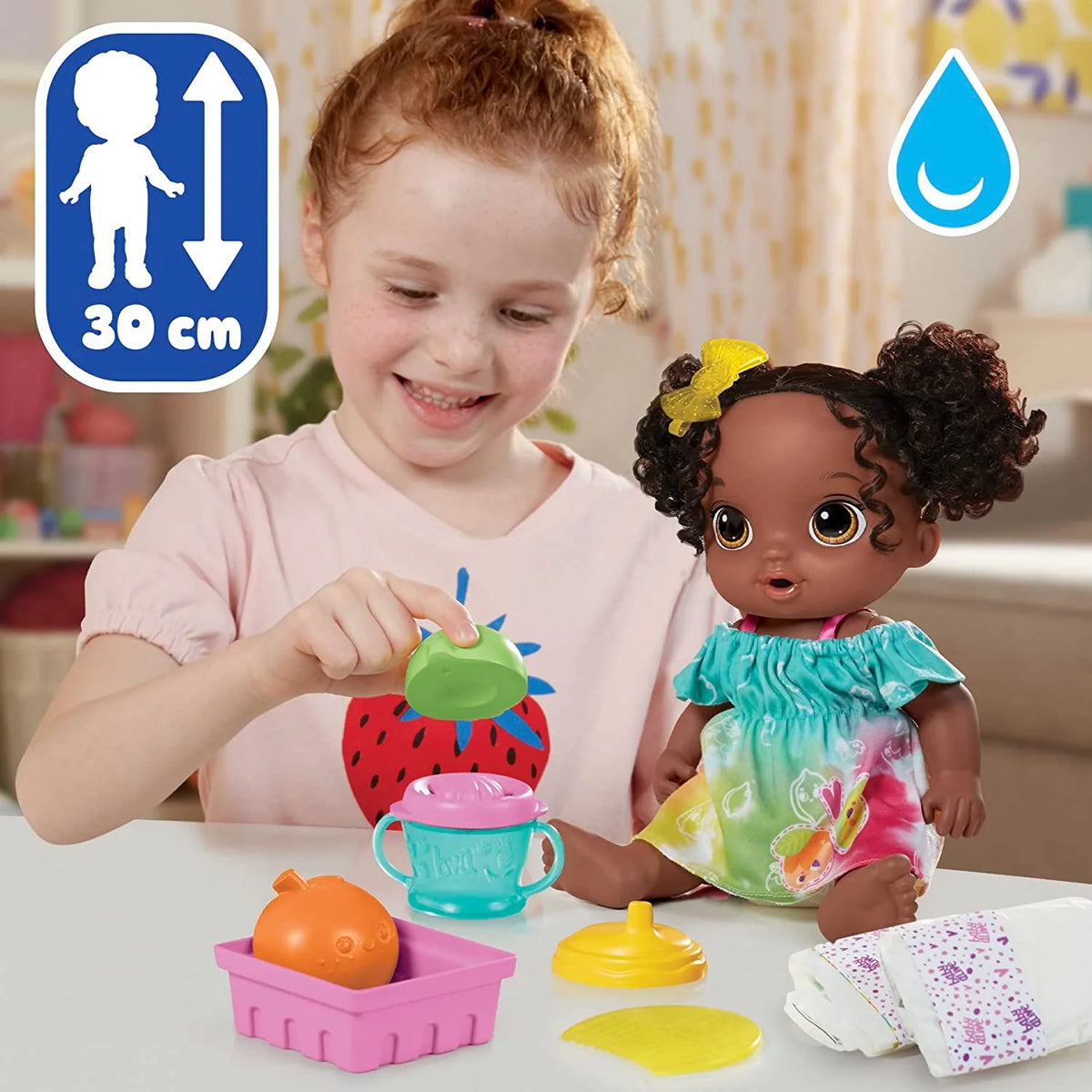 12-inch Baby Doll Set with Black Hair N52313
