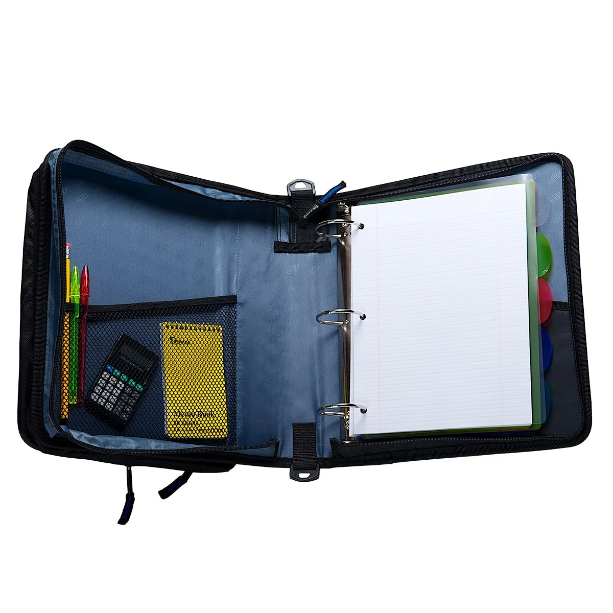 Blue 2" O-Ring Zipper Binder with 13" Tablet Pouch E40991