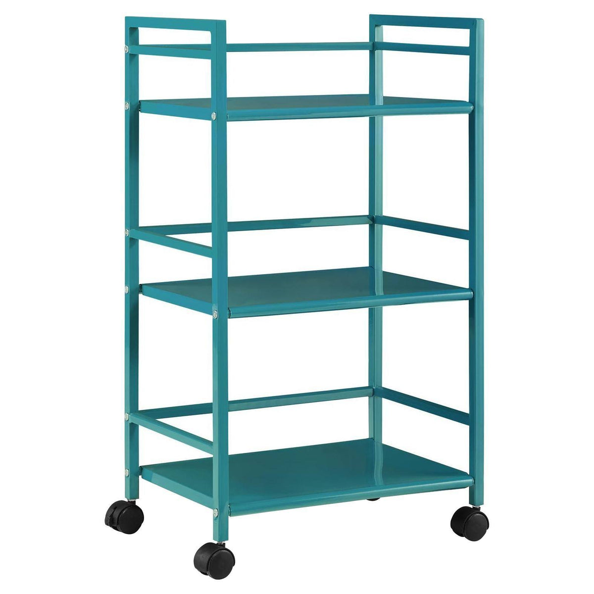 3 Shelf Metal Rolling Utility Cart Teal K5073