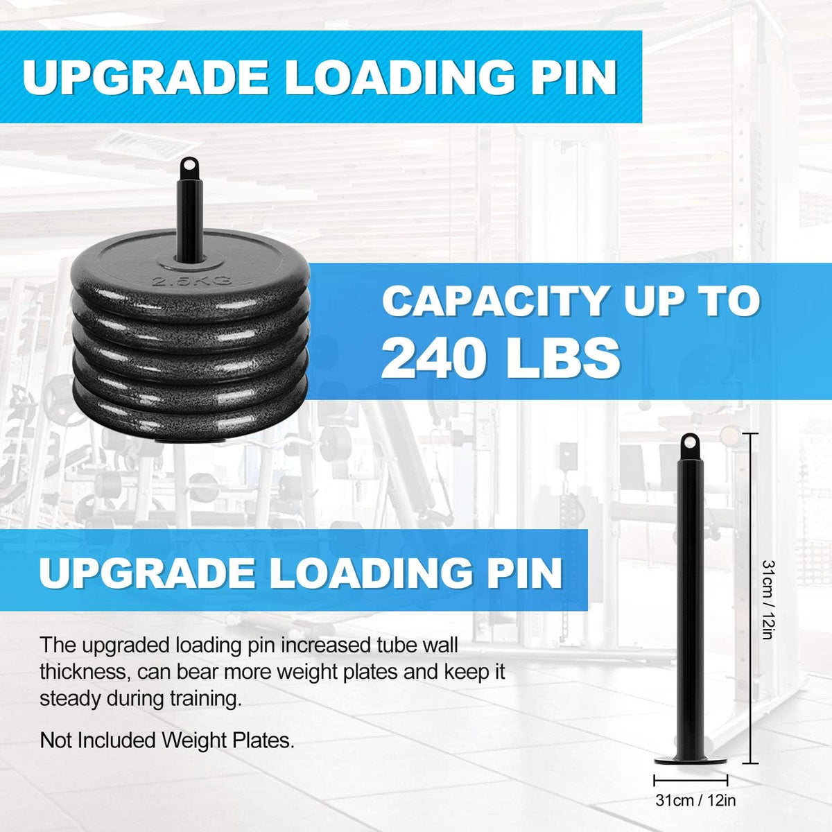 Pulley System Gym with Loading Pin and Straight Bar T31055