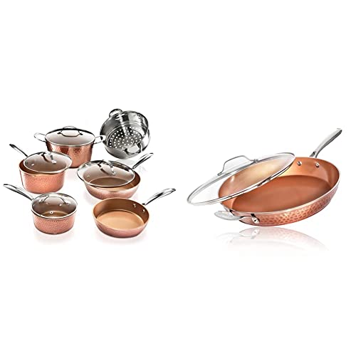 Hammered Pots, Pans and Frying Pan Set Q630