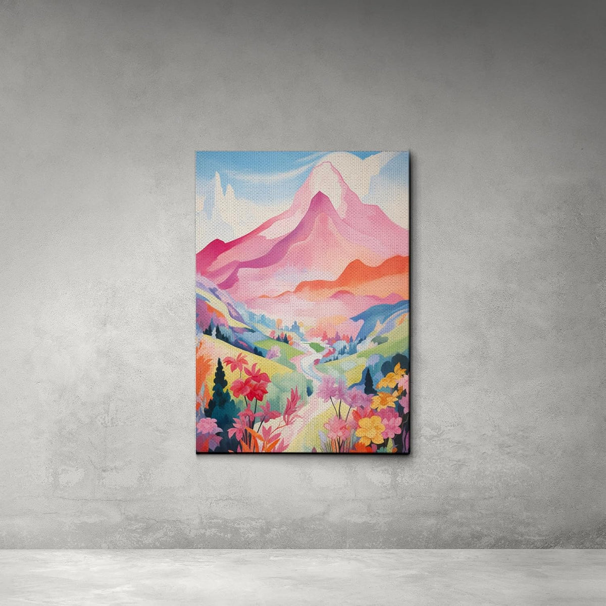 Abstract Mountain Wall Art Canvas Print A756