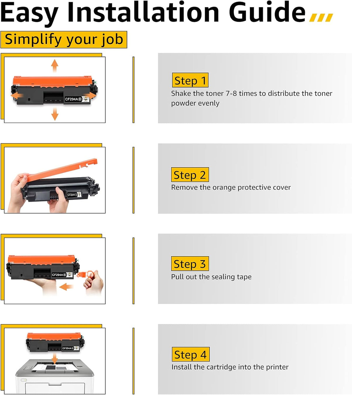 Compatible Black Toner Cartridge 4-Pack Y720