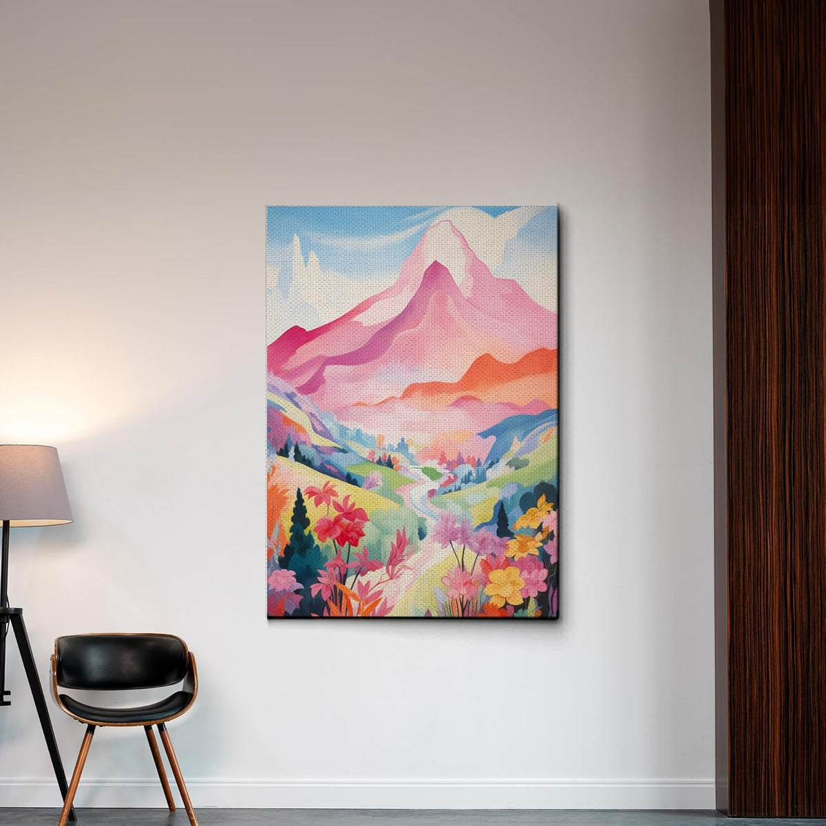 Abstract Mountain Wall Art Canvas Print A756
