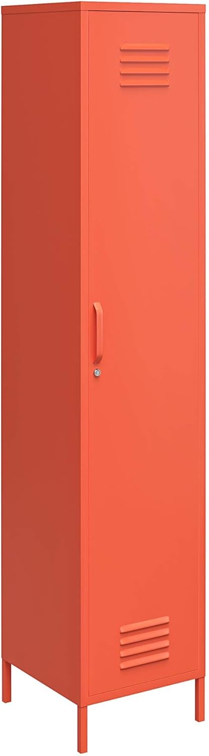 Orange Single Metal Locker Storage Cabinet T644