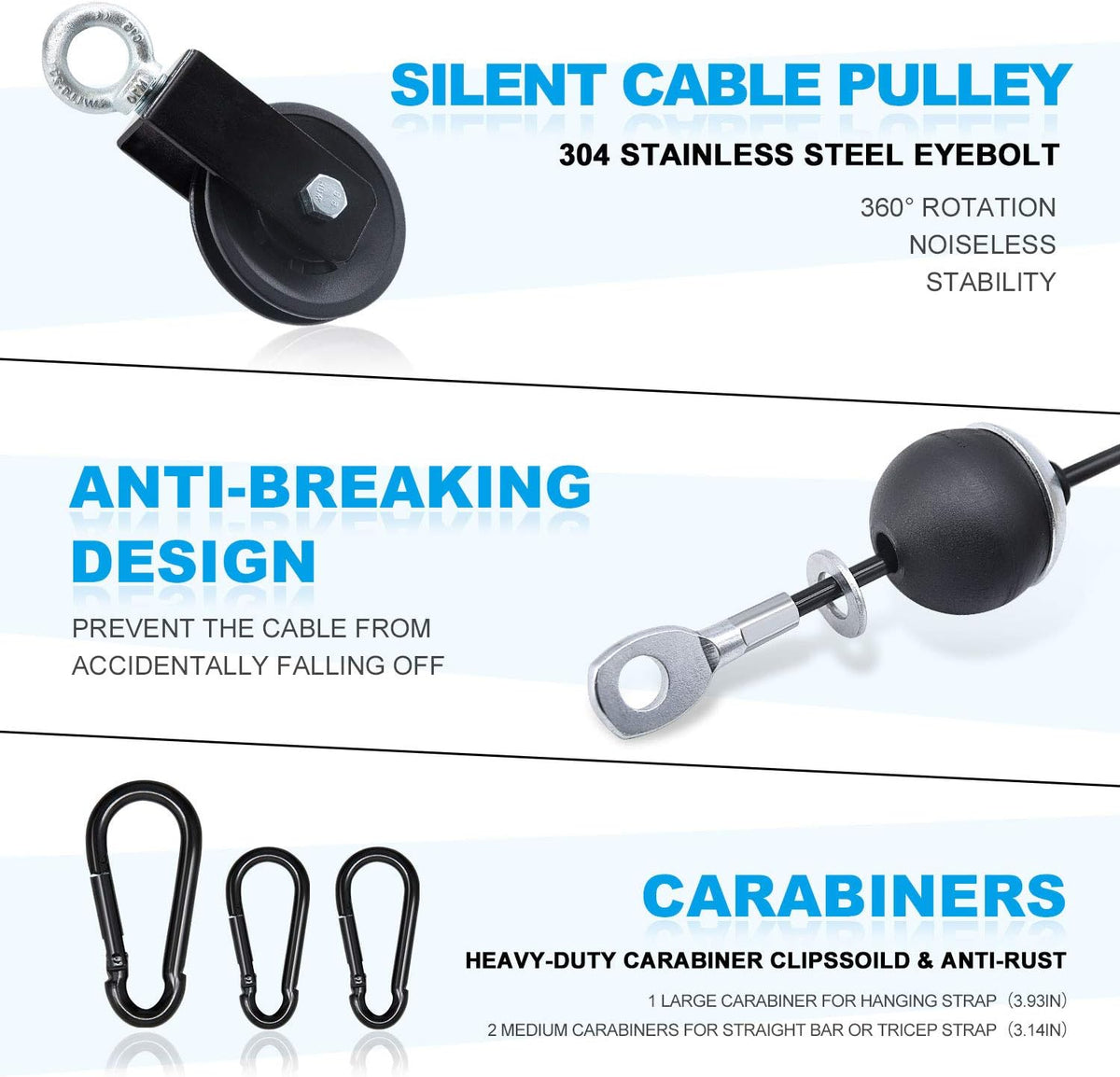 Pulley System Gym with Loading Pin and Straight Bar T31055