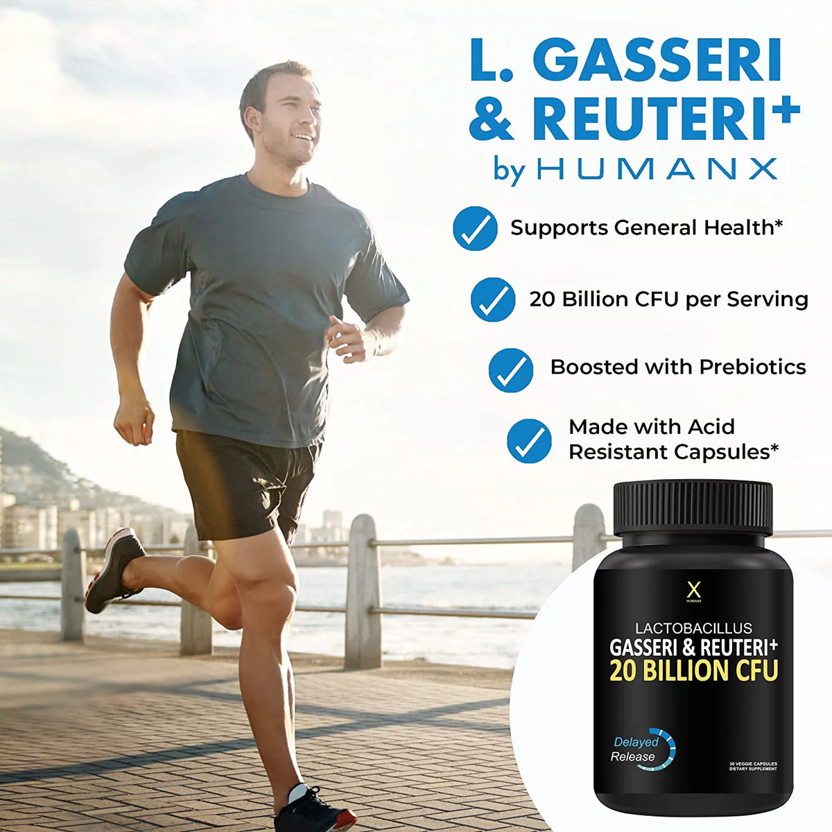 Probiotic Supplement with Lactobacillus Gasseri & Reuteri, 20 Billion CFU, Delayed Release Capsules N501