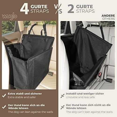 Extra Stable Dog Car Seat for Medium-Sized Dogs with 4 Fastening Straps P5518