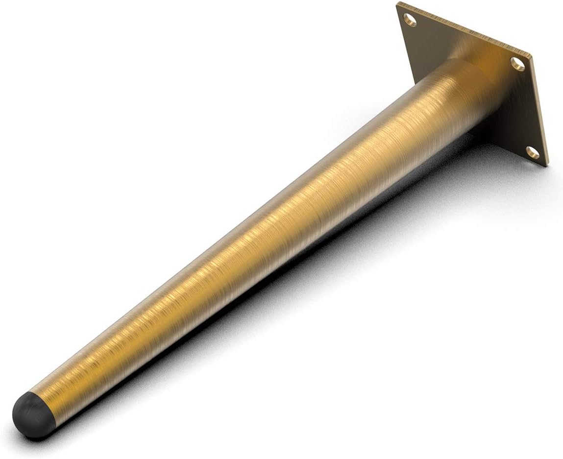 Brushed Gold Metal Furniture Legs Pack of 4 H730086