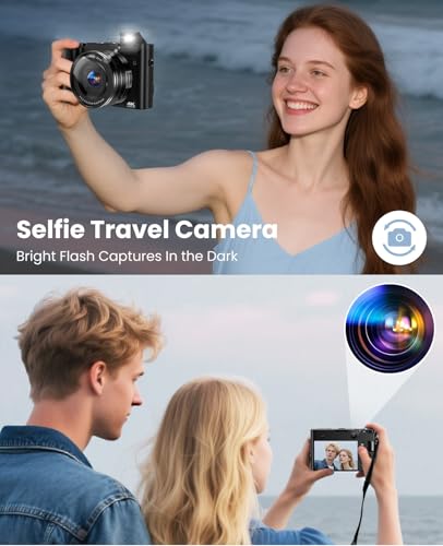 64MP Dual-Lens Digital Camera with Autofocus Anti-Shake 16X Zoom J948