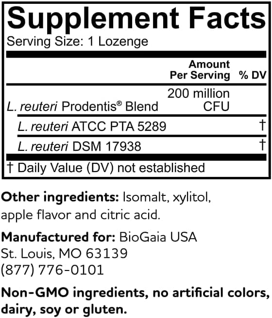 30 Mint-Flavored Oral Probiotics Lozenges T6647