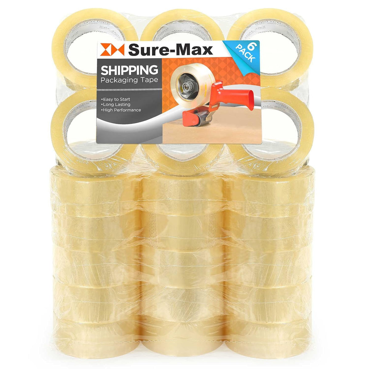 Clear Carton Packing Tape 2.0 mil 330 Feet 36 Rolls B88109