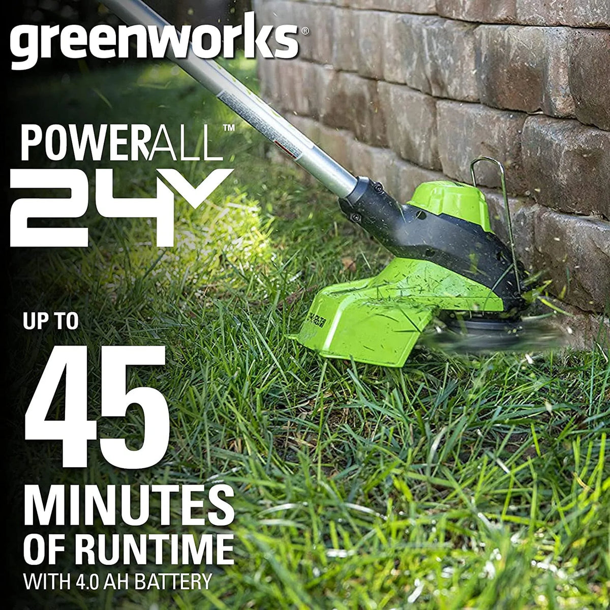 24V 13 Brushless String Trimmer with 4Ah Battery and Charger Q673