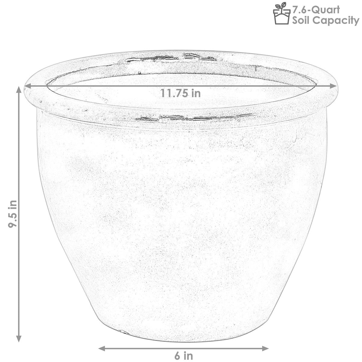 Set of 2 Glazed Ceramic Planters Z116289